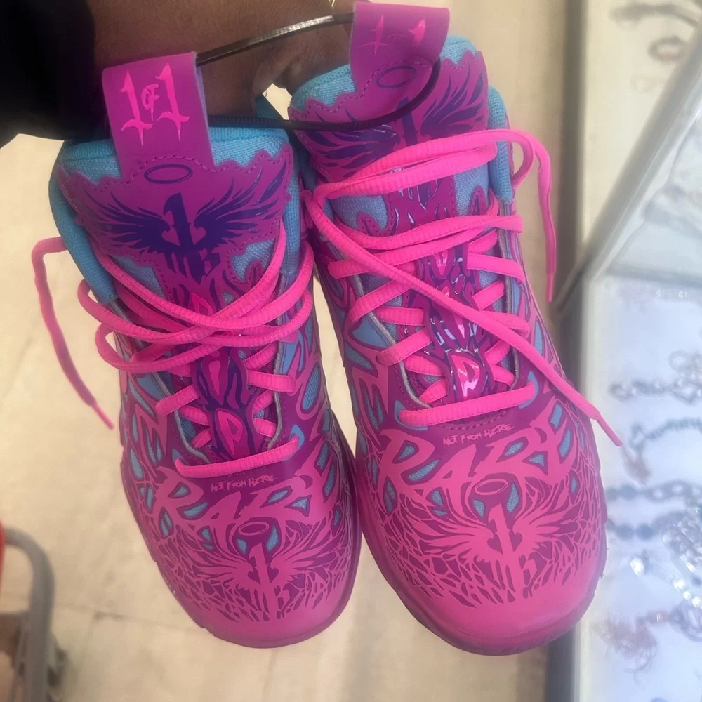 Puma Kids Sneakers in Blue and Pink - Picture 2 of 3